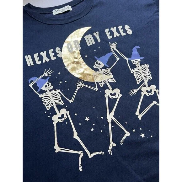 New Women's Junior Size XXL (19) "Hexes On My Exes" Sweatshirt By Wound Up - Picture 3 of 5